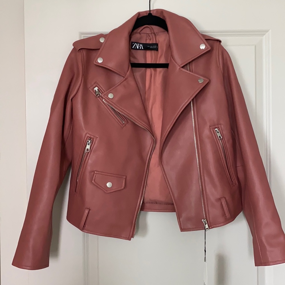 Dusty Link Faux Leather Biker Jacket